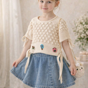 여아 국산면 니트 베스트 끈랩 스타일 발레 데님 코디 찰떡