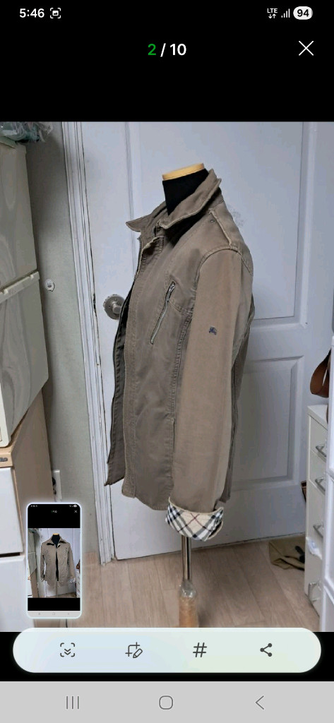 정품 버버리 자켓 재킷 야상S(~55)--1