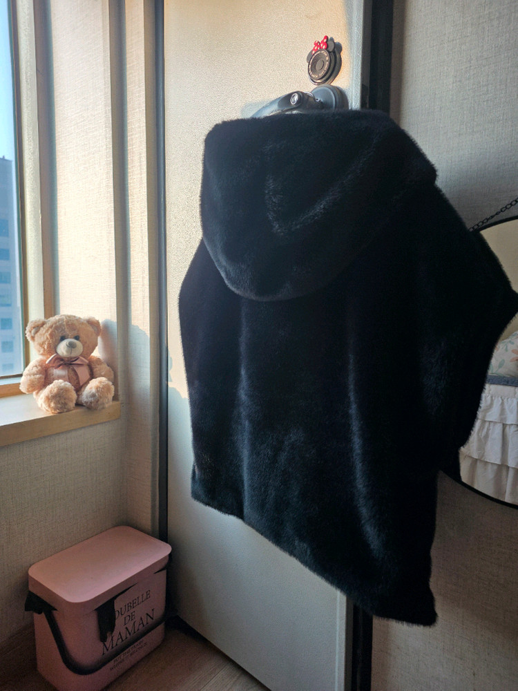 [55]LBL밍크 후드 집업 베스트 자켓--3