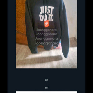 나이키 후드티 블랙. S/M