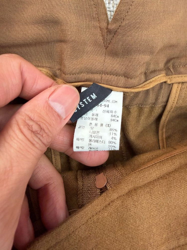 정품) 시스템 한섬 20ss 캐시미어 스커트 치마 64(28)--6