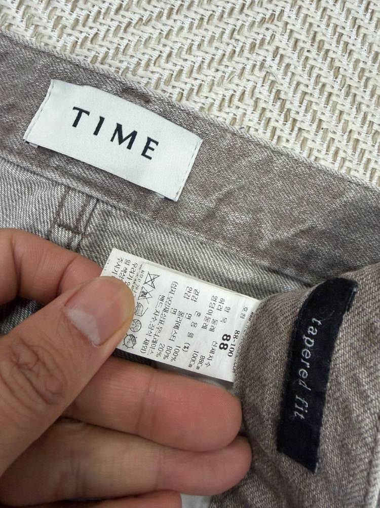 정품) 타임옴므 한섬 23ss 테이퍼드핏 데님 팬츠 88(36)--4