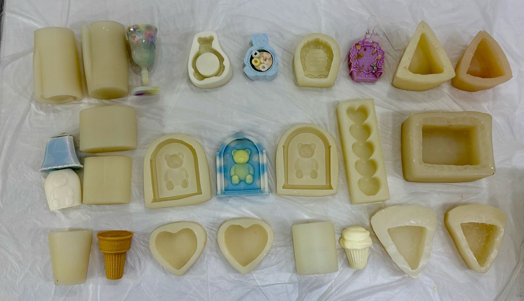 공방 정리! 캔들,석고 실리콘 몰드 및 재료 왁스 20kg이상 이미지
