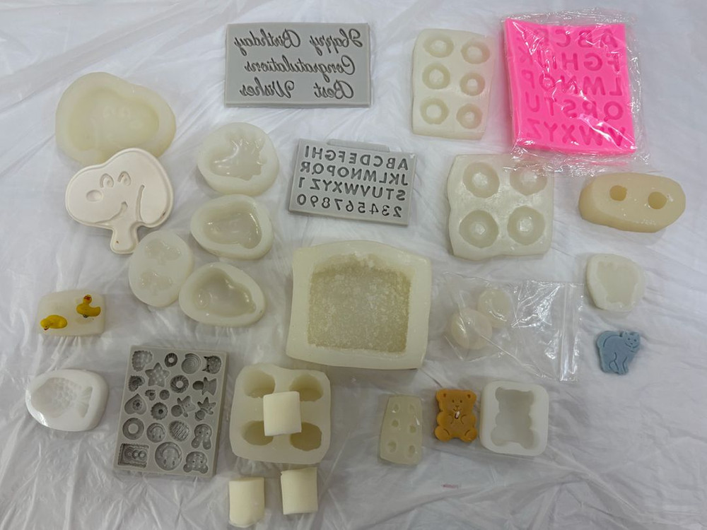 공방 정리! 캔들,석고 실리콘 몰드 및 재료 왁스 20kg이상 이미지