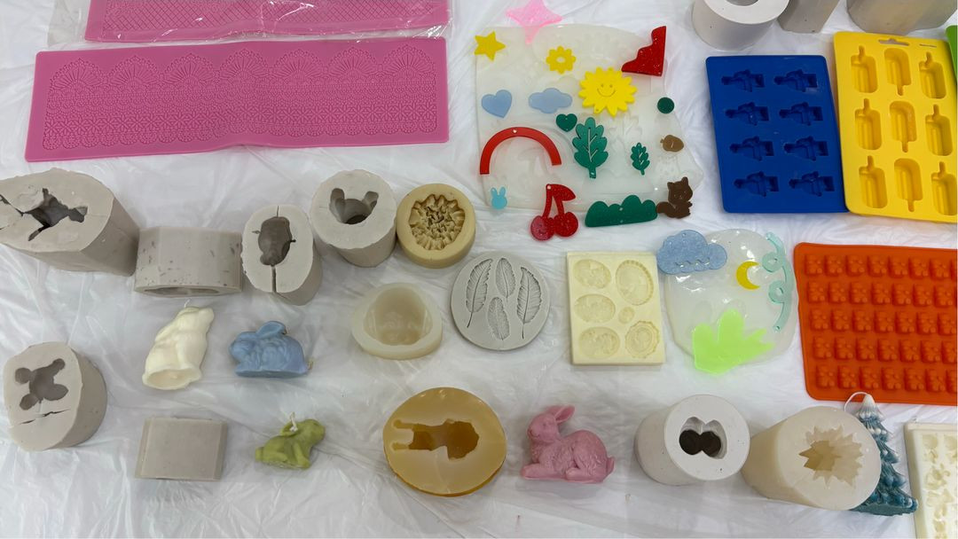 공방 정리! 캔들,석고 실리콘 몰드 및 재료 왁스 20kg이상 이미지