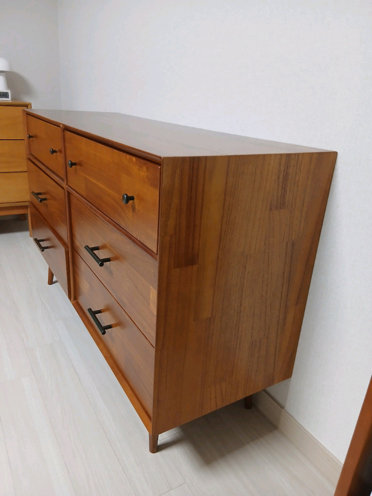 오투가구 피카 6칸 와이드 서랍장 팝니다 이미지