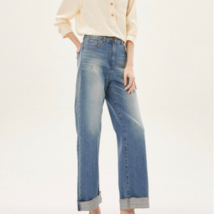 타임 time 턴업 데님 팬츠 55 사이즈 정품 이미지