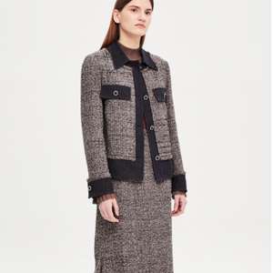 타임 time 데님 블록 트위드 자켓 55 사이즈 정품 이미지