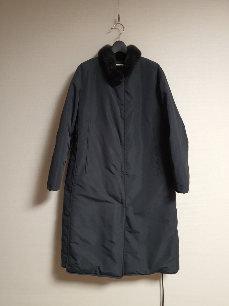 구호 kuho 디테처블 밍크 칼라 구스 다운 패딩 코트 55사이즈--4