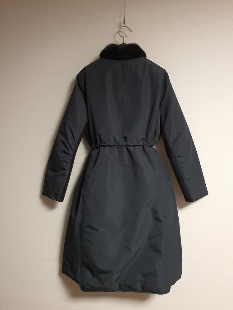 구호 kuho 디테처블 밍크 칼라 구스 다운 패딩 코트 55사이즈--6