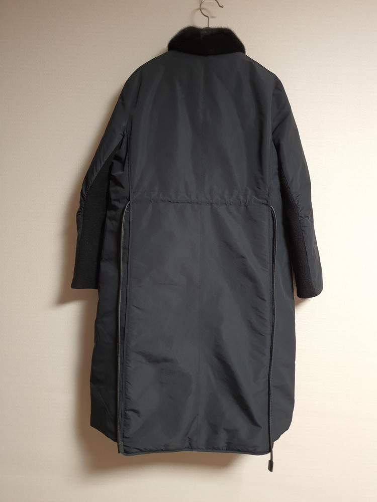 구호 kuho 디테처블 밍크 칼라 구스 다운 패딩 코트 55사이즈--7