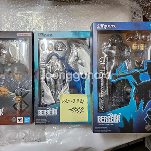 반다이 S.H.피규아트 베르세르크 가츠 광전사의 갑주 & 격정 & 그리피스 빛의 매 SHF 3종 세트 이미지