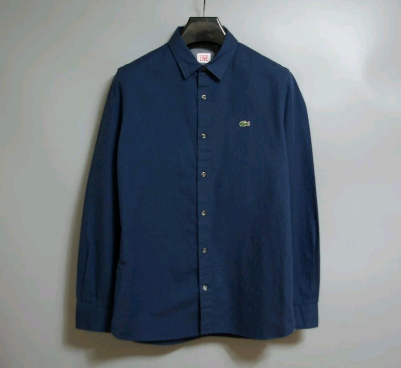 라코스테 라이브 네이비 버튼다운 셔츠 남방 41(100)--1