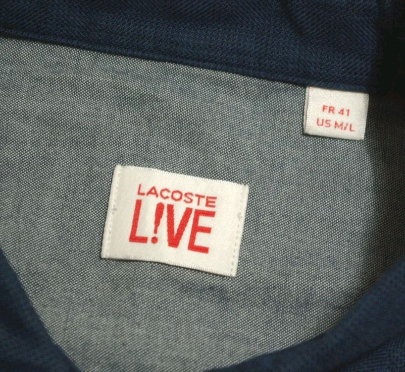 라코스테 라이브 네이비 버튼다운 셔츠 남방 41(100)--5