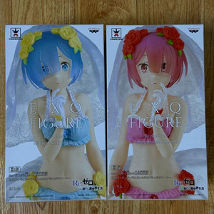 Re:제로부터 렘/람 EXQ 피규어 세트내용 확인차 단순 박스만 개봉 속비닐 미개봉으로 일괄로만 판매합니다 중고특성 이미지