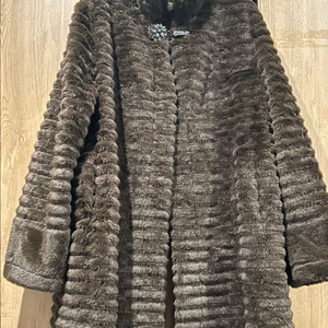 페이크퍼 밍크 롱코트