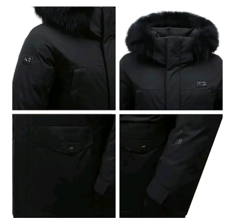 (새제품)K2패딩 고스트 고어텍스 방수,방풍 야상패딩 구스다운 블랙95(실측95~날씬100) 이미지