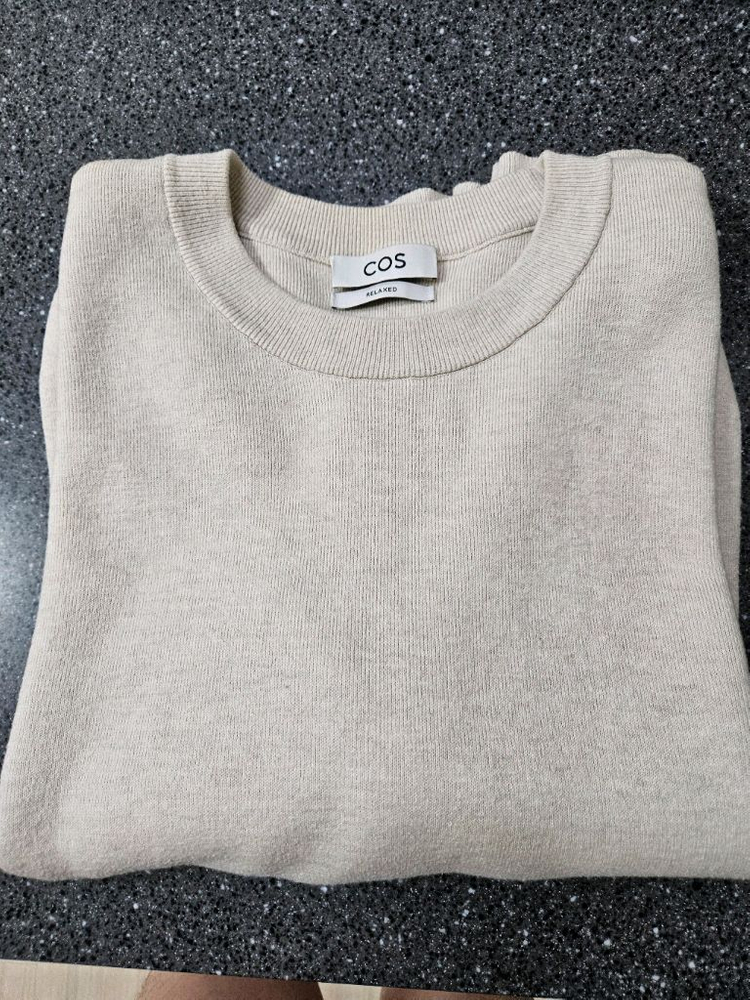 COS 코스 오버사이즈 점퍼 니트 아이보리 M--3
