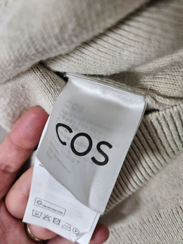 COS 코스 오버사이즈 점퍼 니트 아이보리 M--6