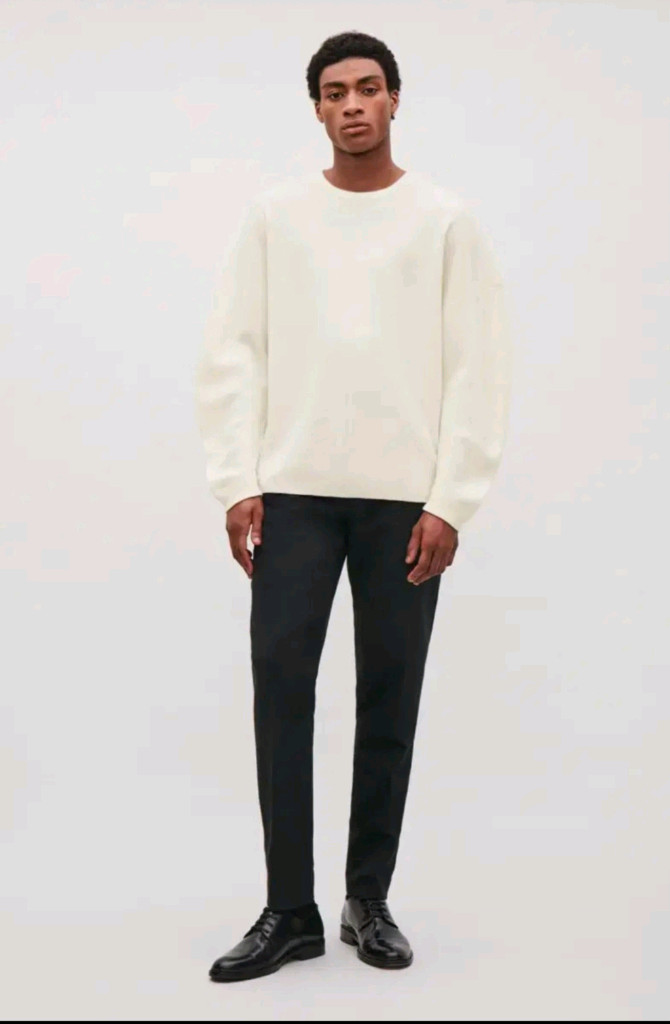 COS 코스 오버사이즈 점퍼 니트 아이보리 M--9