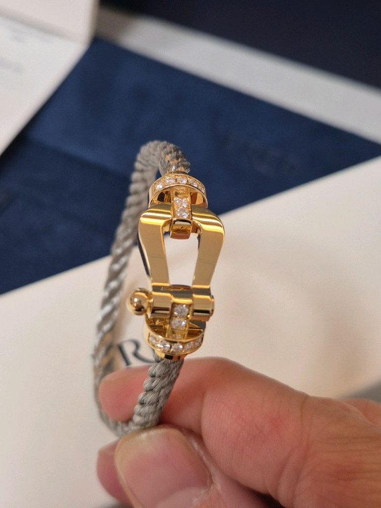 프레드 포스텐 팔찌 라지용 옐로우골드 하프다이아(민트급) 이미지