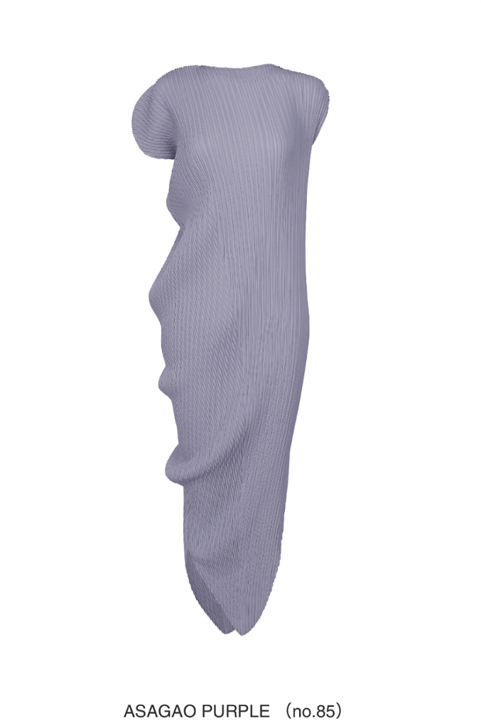 이세이미야케 해칭 스커트 &리프플리츠 원피스 아사가오퍼플--6