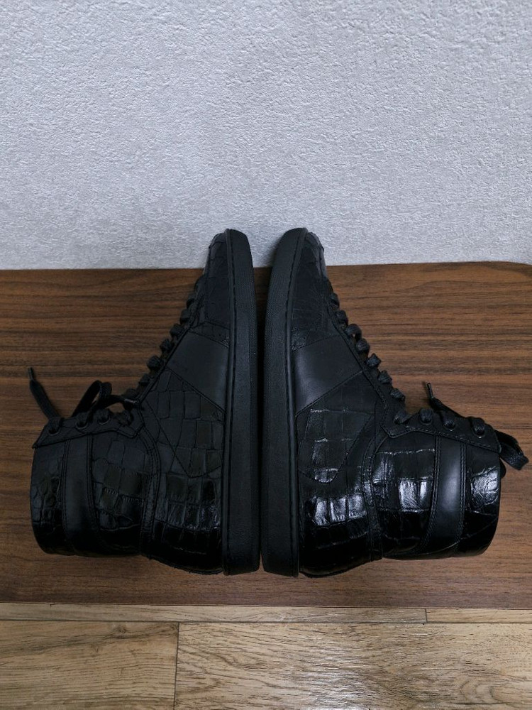 [40] SLP 생로랑 SL10H 크로커다일 가죽 하이탑 스니커즈--4