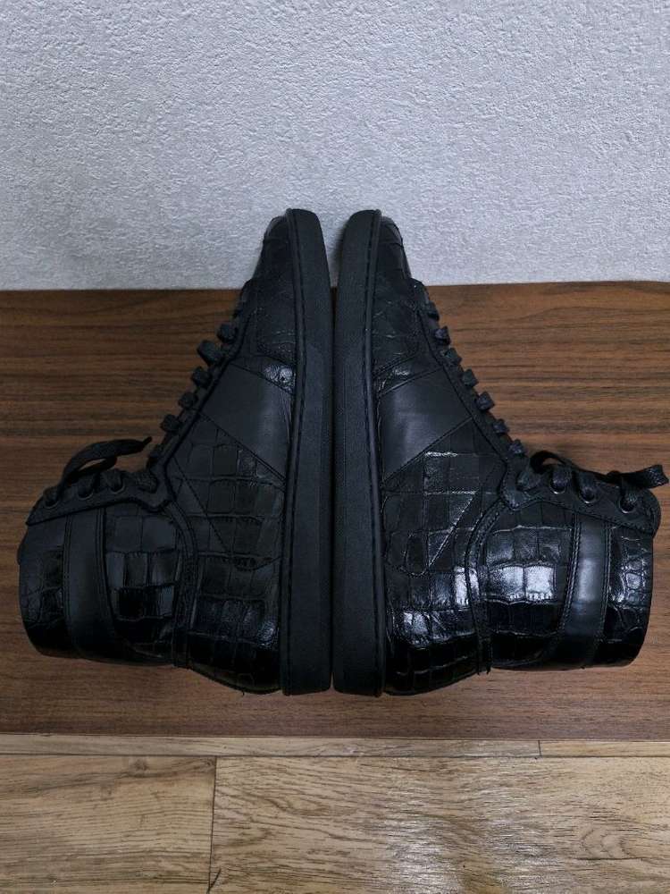 [40] SLP 생로랑 SL10H 크로커다일 가죽 하이탑 스니커즈--5