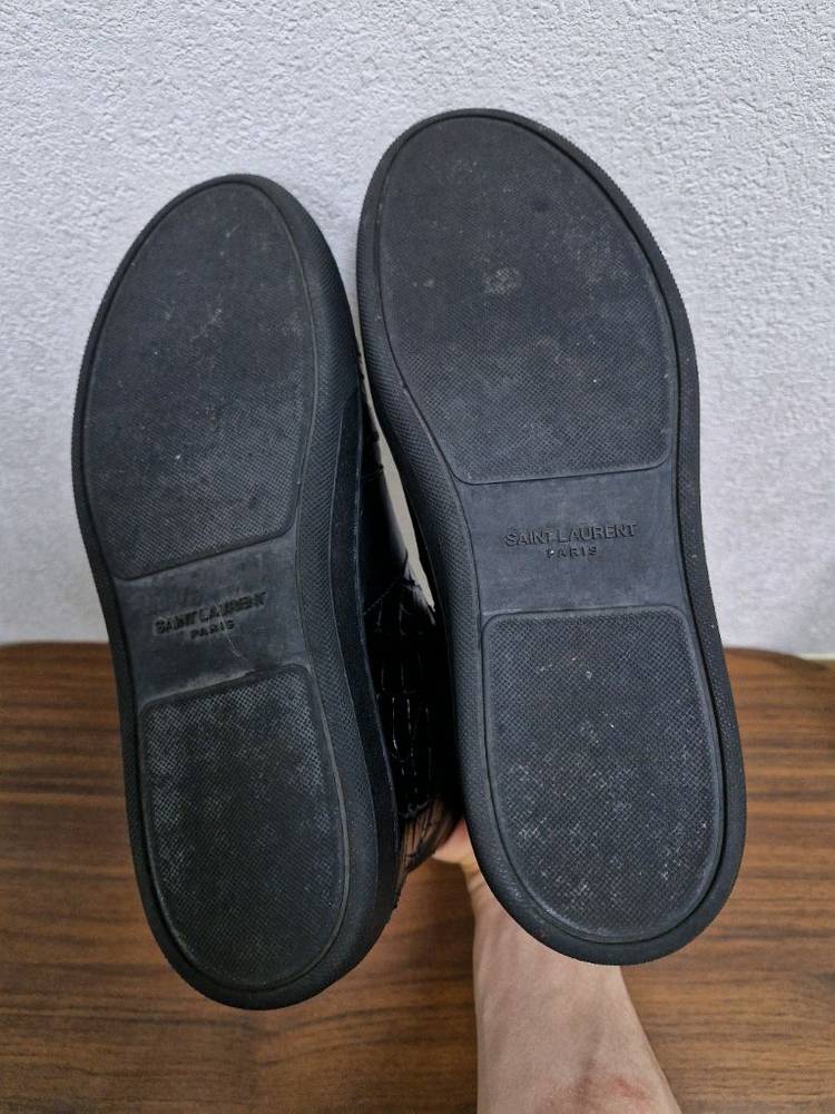 [40] SLP 생로랑 SL10H 크로커다일 가죽 하이탑 스니커즈--9