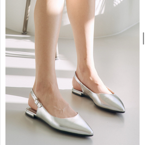 [미착용상품] 승무원구두 피카딜리 실버 슬링백 250, 굽1.5