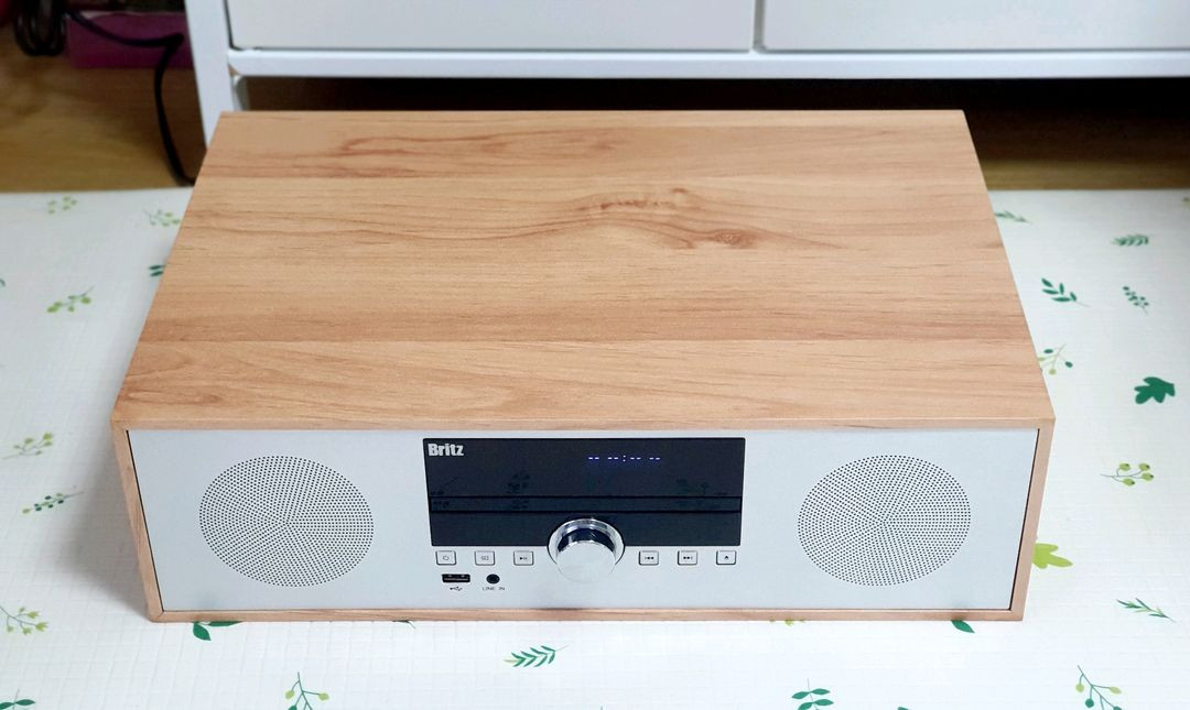 브리츠 우드 올인원 오디오 CD 블루투스 bz t8500 이미지