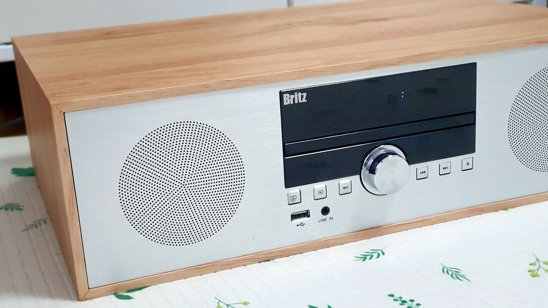 브리츠 우드 올인원 오디오 CD 블루투스 bz t8500 이미지