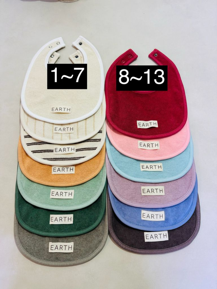 얼쓰빕(earth bib)턱받이 13컬러 팝니다.--0