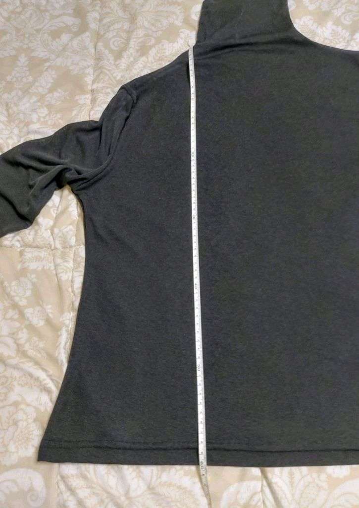 블랙 터틀넥 메쉬 탑 롱 슬리브 티셔츠 77사이즈 (새상품) 이미지