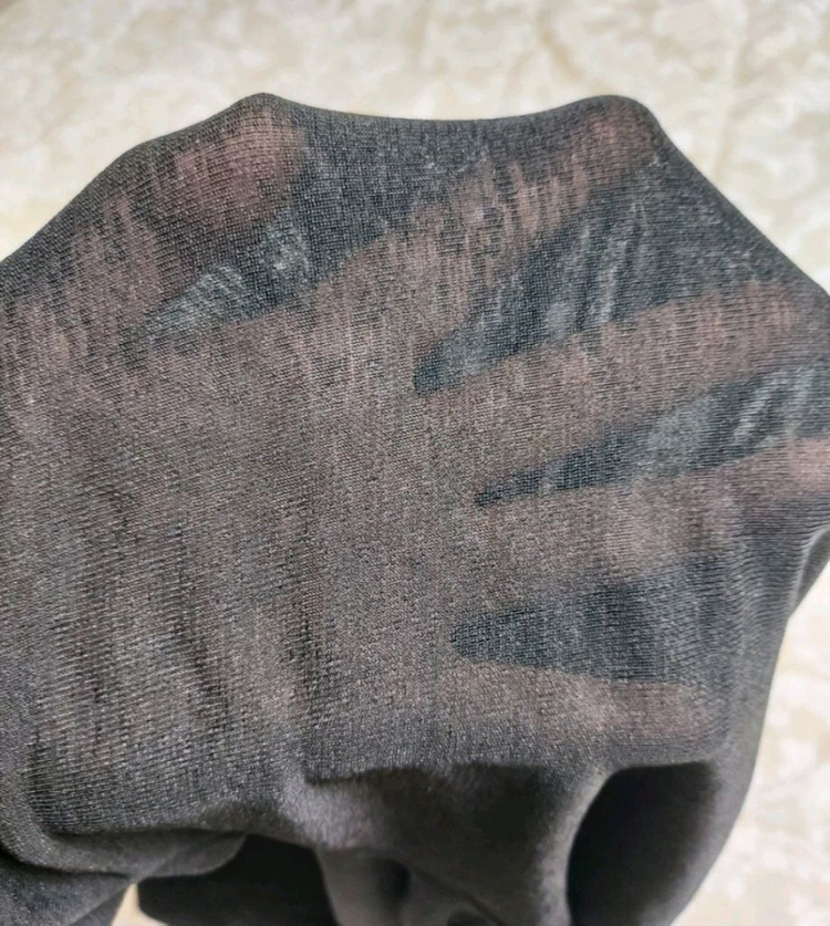 블랙 터틀넥 메쉬 탑 롱 슬리브 티셔츠 77사이즈 (새상품) 이미지