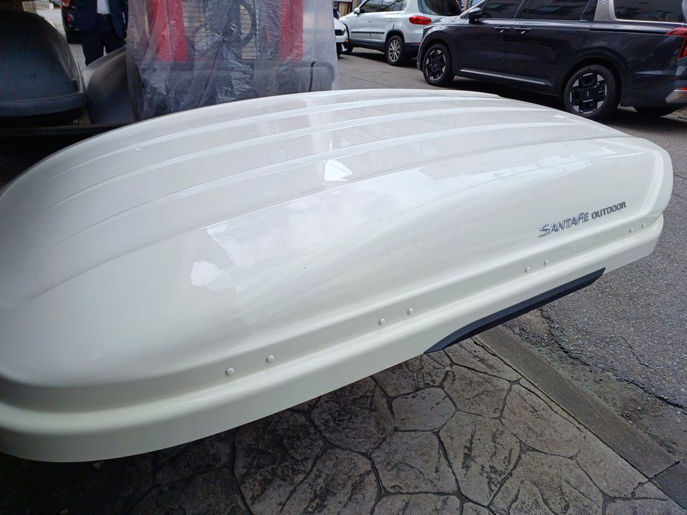 싼타페dm 코토 일체 형루프박스(화이트유광) 이미지