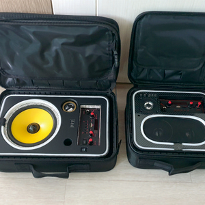 가방포함 자작 휴대용 대형 블루투스 스피커-소