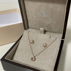 공식홈 71만원 로즈몽 14K 로즈골드 목걸이 귀걸이 세트 로즈몽 14K 쁘띠에뚜알 RG0001 RT0025