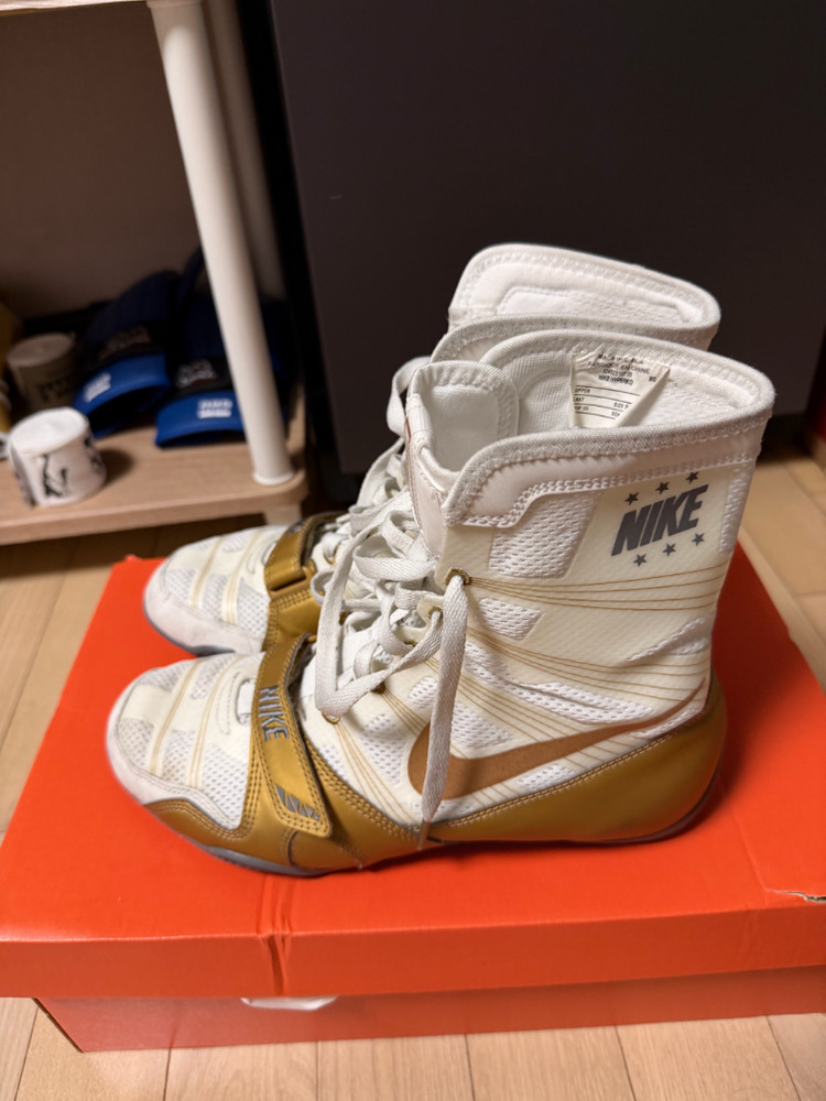 나이키 하이퍼 ko1 화이트 골드 270 복싱화--2