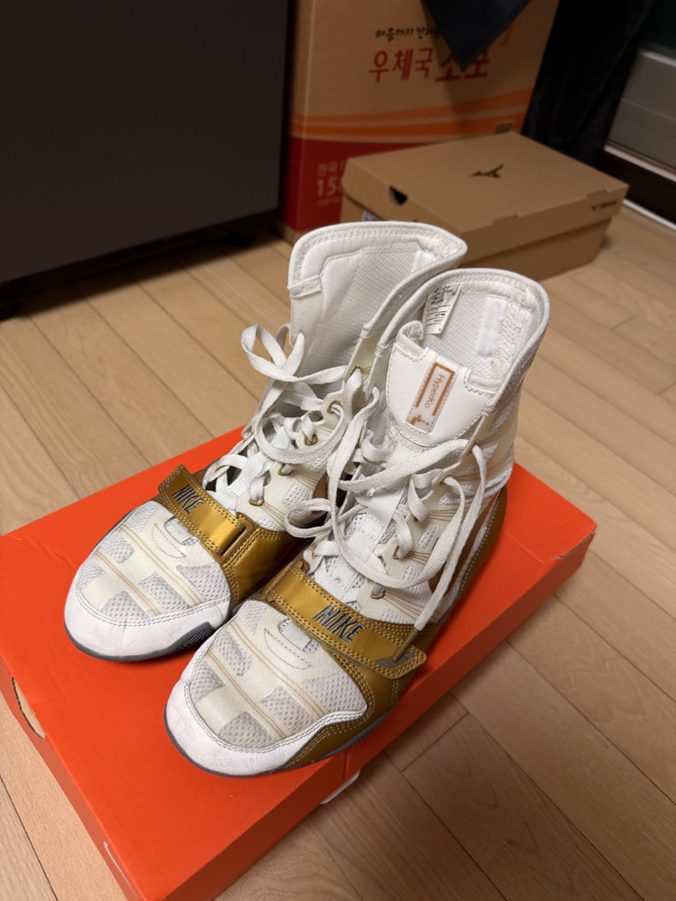 나이키 하이퍼 ko1 화이트 골드 270 복싱화--4