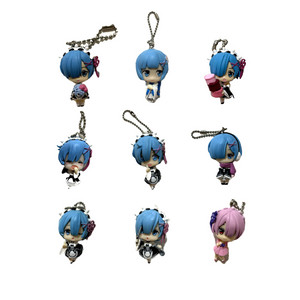 리제로 렘 람 피규어 스트랩 키링 가챠 이미지