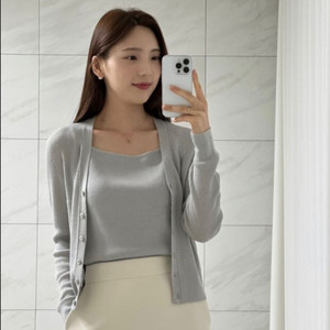 시에 sie 아이린 에센셜 가디건 세트 블루그레이 팔아요 이미지