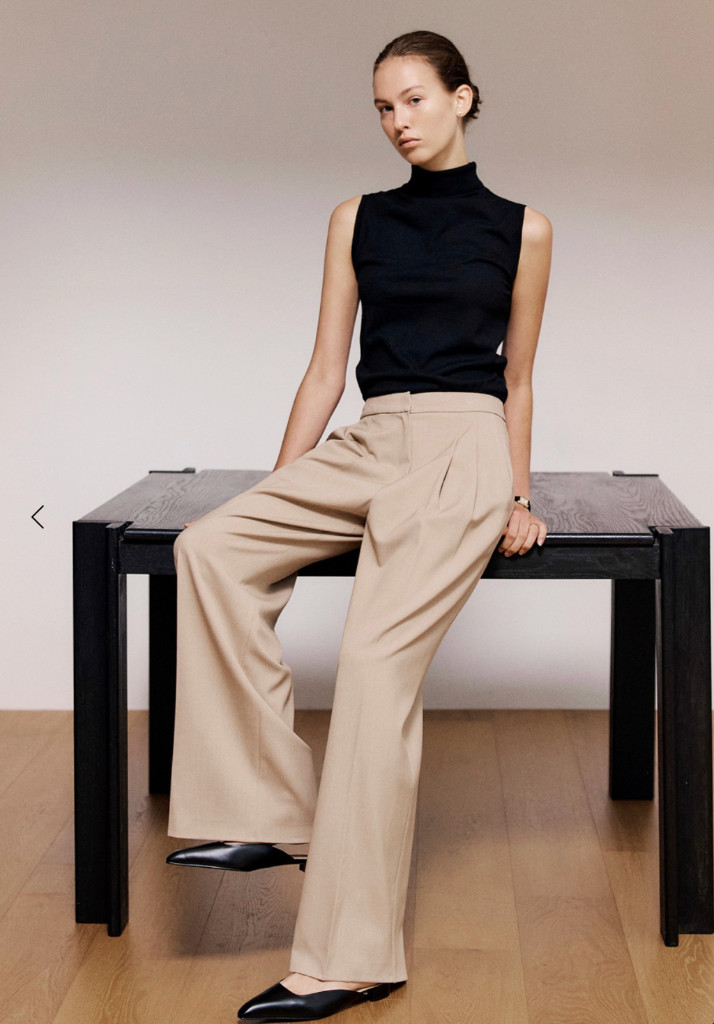 시에 릴와이드팬츠 베이지 s--1