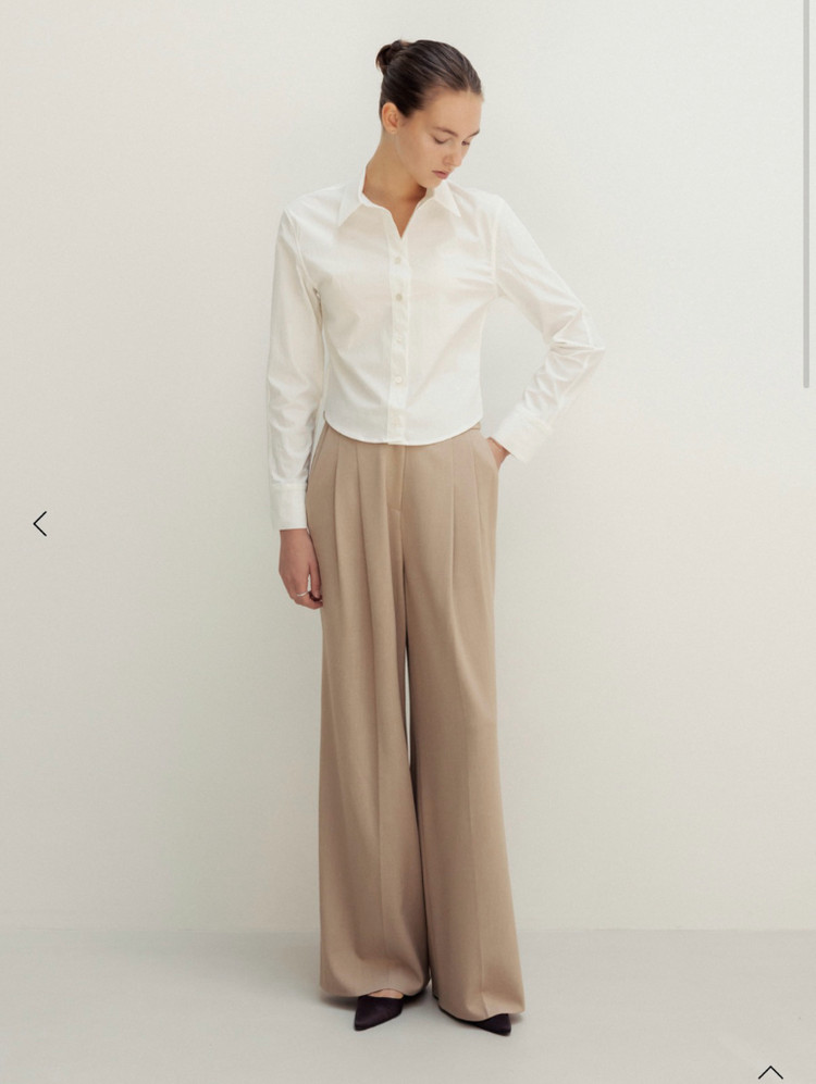 시에 릴와이드팬츠 베이지 s--2
