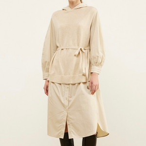 22 GCUT 지컷 후드 니트 셔츠 원피스 66