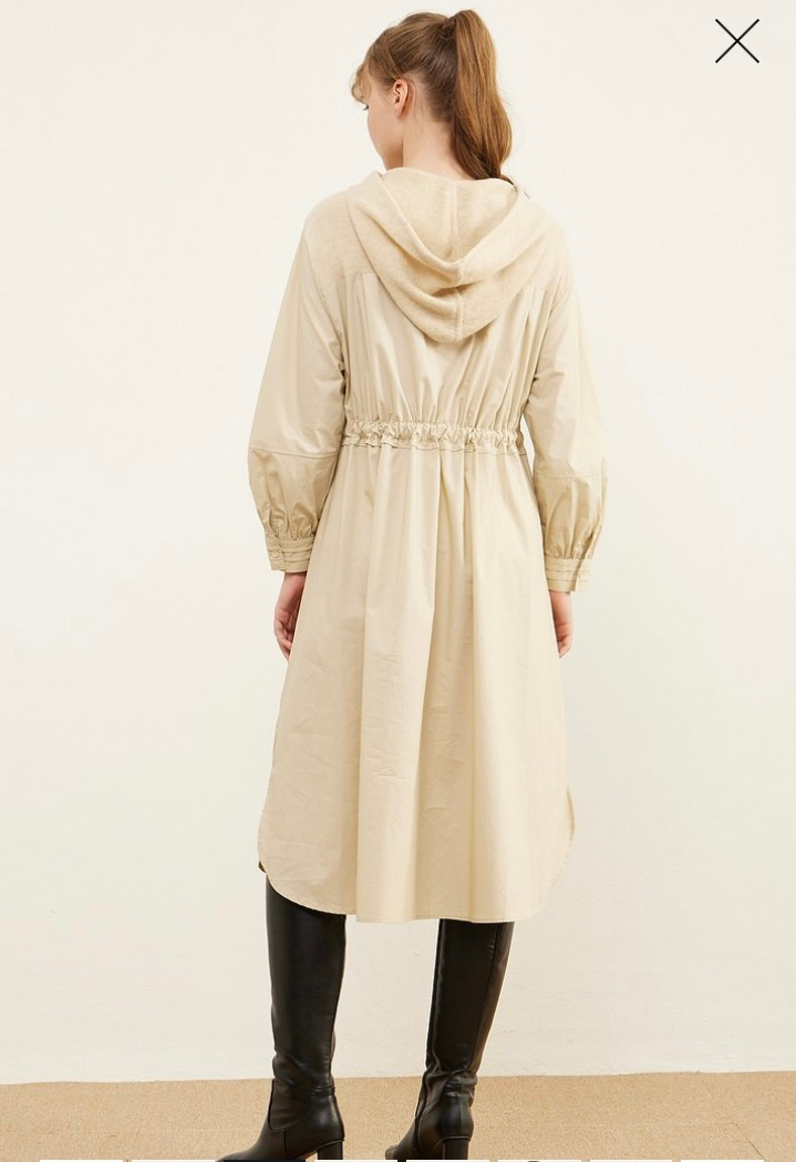 22 GCUT 지컷 후드 니트 셔츠 원피스 66--1