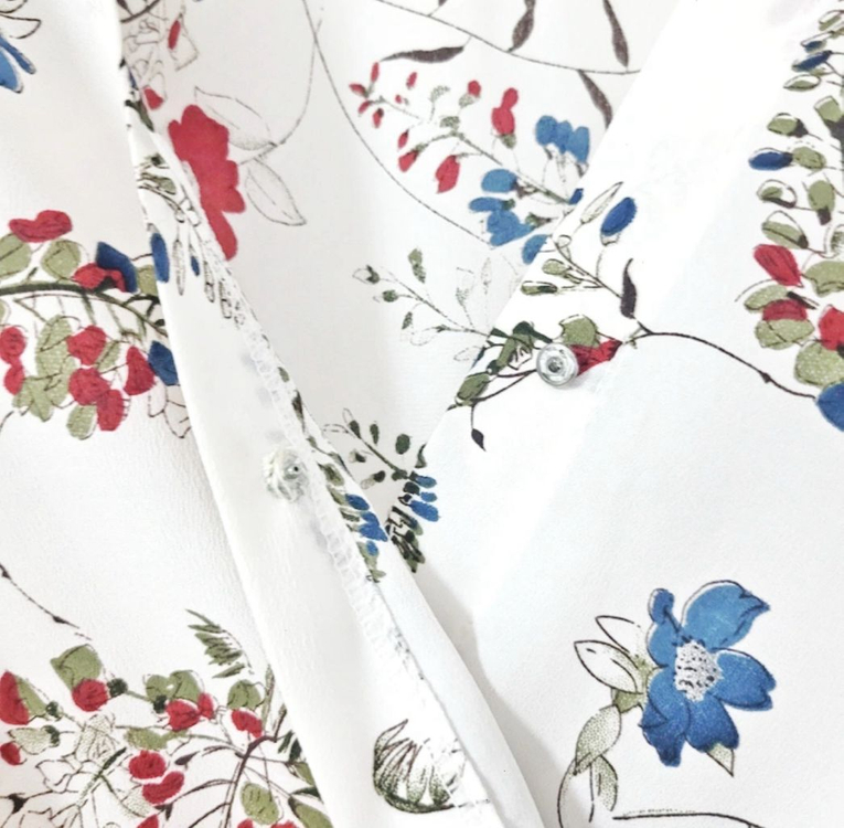 브이넥 꽃무늬 롱원피스--2