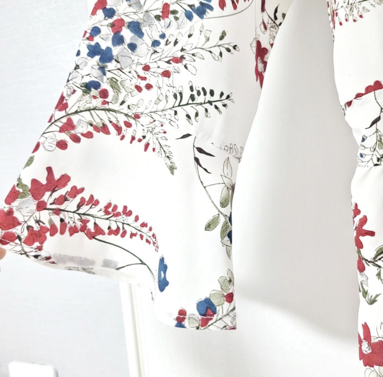 브이넥 꽃무늬 롱원피스--3