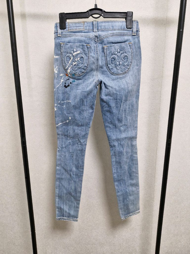 [23] SIWY 씨위 페인트 스플래터 스키니 데님--1