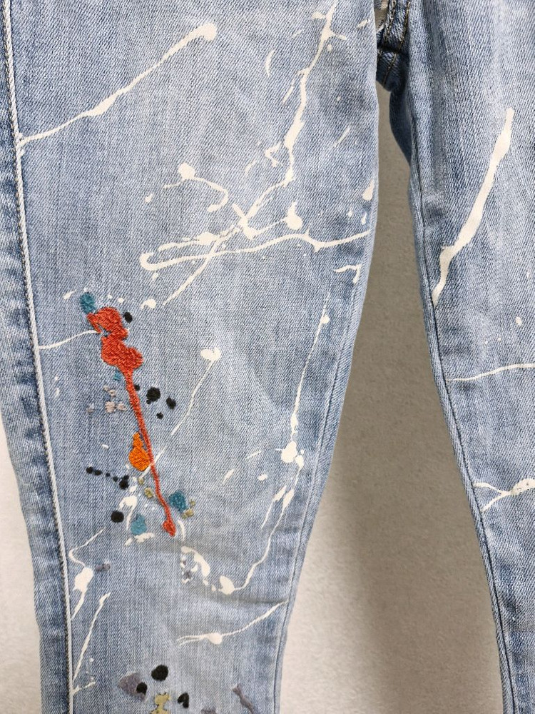 [23] SIWY 씨위 페인트 스플래터 스키니 데님--2